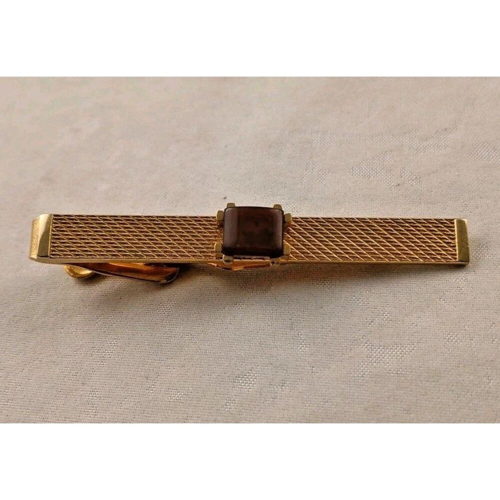 Vintage SWANK Gold Tone Tie Clip/Bar-EXCELLENT!